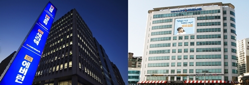 경동나비엔 서울 사무소(왼쪽)와 귀뚜라미 화곡 사옥. 사진=각사 제공