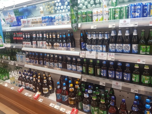 서울의 한 대형마트에 맥주가 진열돼 있다. 사진=임유정 기자