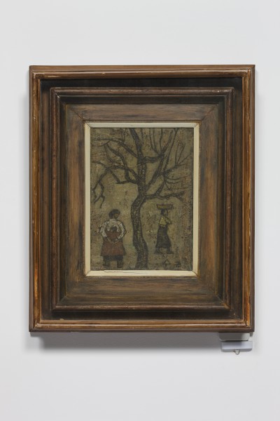 화백 박수근 대표작 나무와 두 여인, 하보드에 유채(사진제공=박수근미술관)