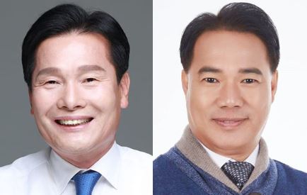 민주당 주철현(왼쪽) 후보와 무소속 이용주 후보.