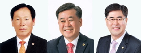 왼쪽부터 고우현, 김희수, 도기욱 의원.