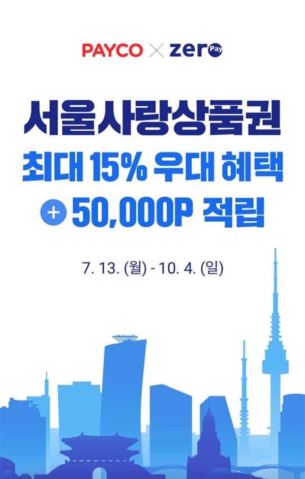 NHN페이코가 ‘서울사랑상품권’ 3차 추가 발행을 기념해 구매 시 최대 15% 우대 혜택을 제공하는 프로모션을 시작했다. 사진=NHN 제공