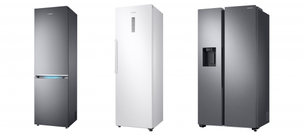 독일 스티바, 스웨덴 라드앤론, 이탈리아 알트로콘수모 등 유럽 주요 지역 소비자 전문지 평가에서 각각 1위를 차지한 삼성 냉장고 제품들. 사진=삼성전자 제공
