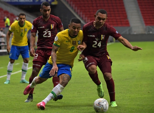 브라질과 베네수엘라의 경기 모습. 사진= 연합뉴스