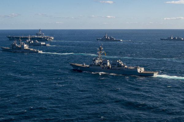 한미 해군 및 일본 해상자위대는 지난 15~17일 제주 남방 공해상에서 한미일 해상 훈련을 실시했다. 사진=연합뉴스