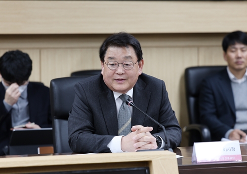 박성효 소진공 이사장이 지난 25일 대전본부에서 열린 산안공 업무협약식에 참석해 인사말을 하고 있다. 사진=소진공 제공